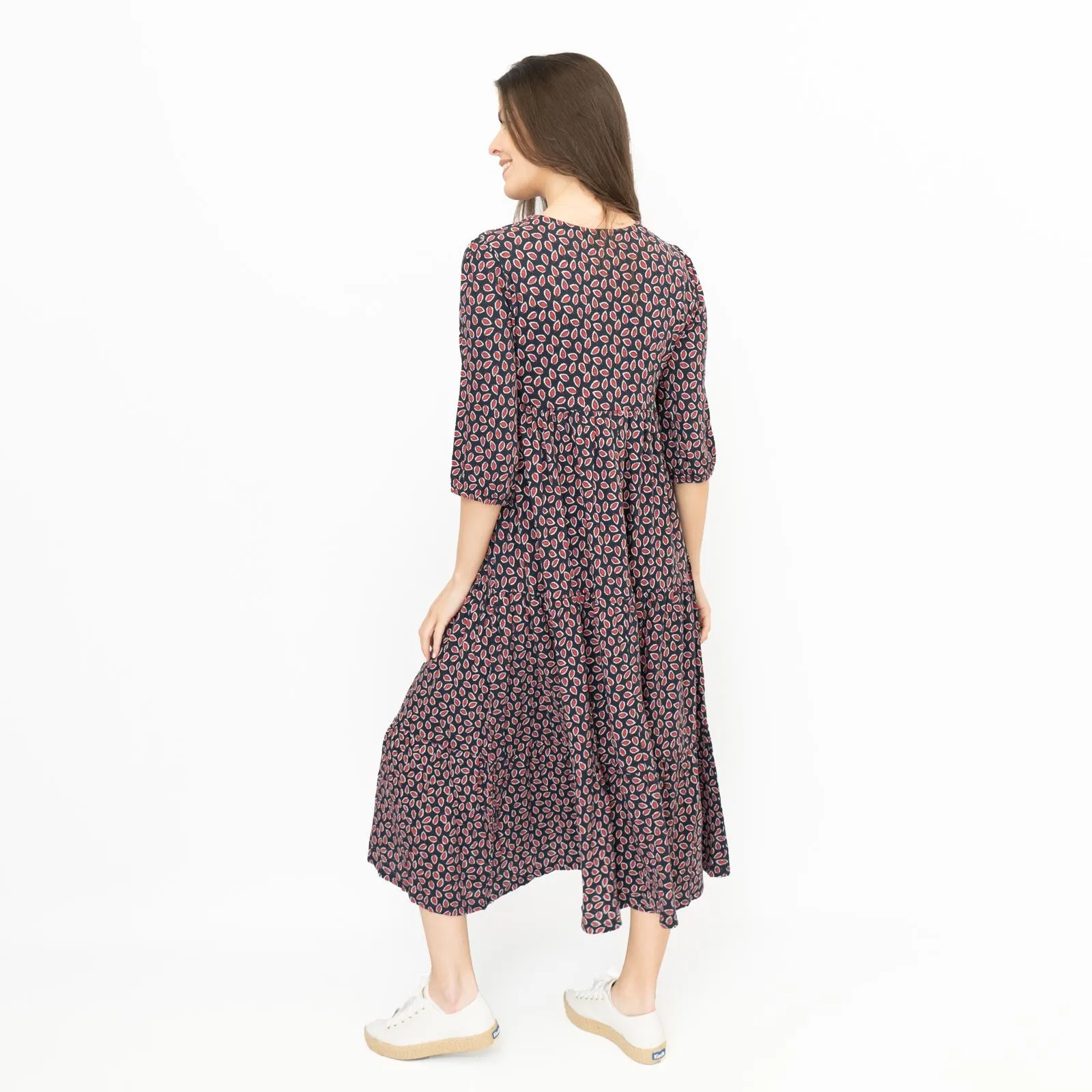 Seasalt Sky Branch Navy Jersey Midi Dress