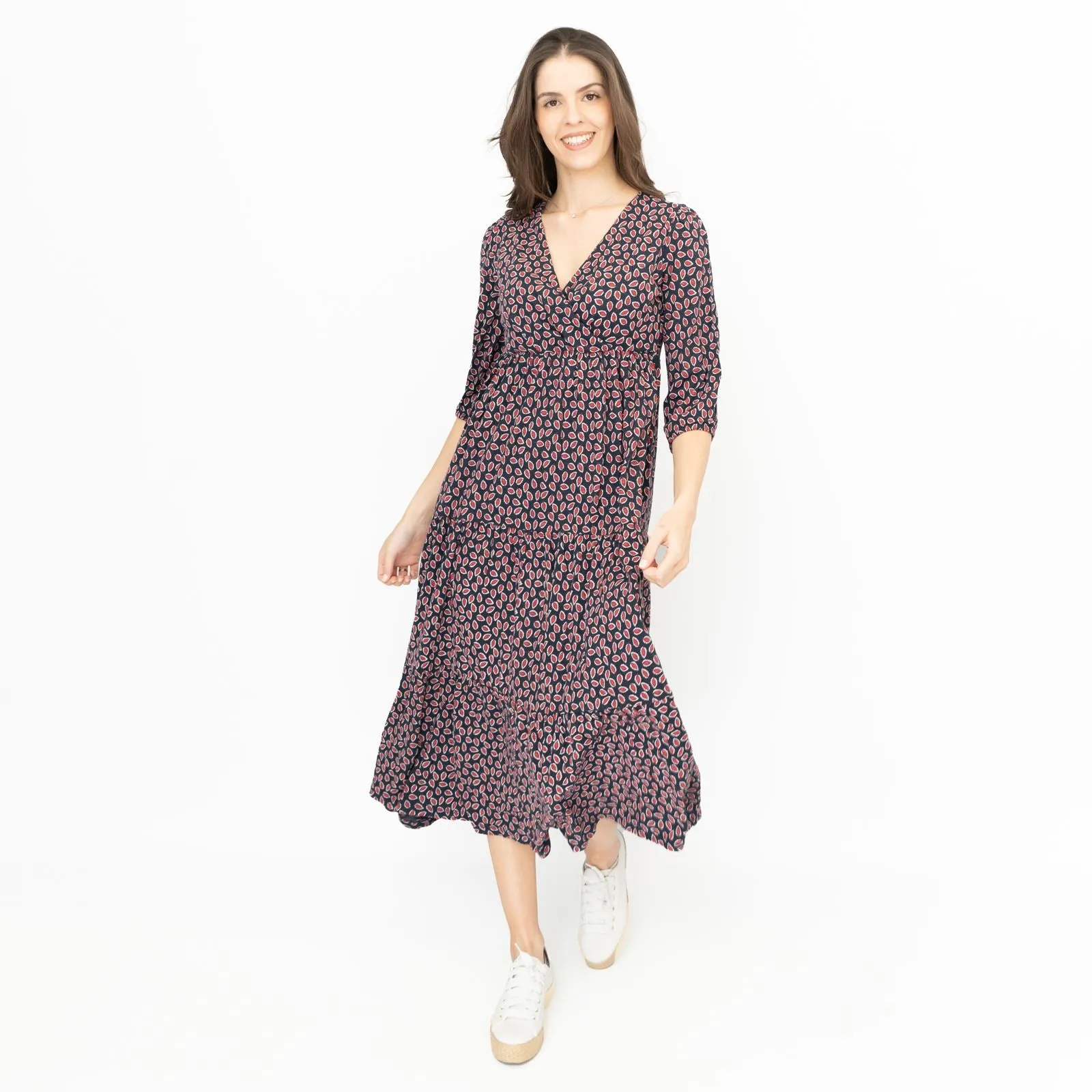 Seasalt Sky Branch Navy Jersey Midi Dress