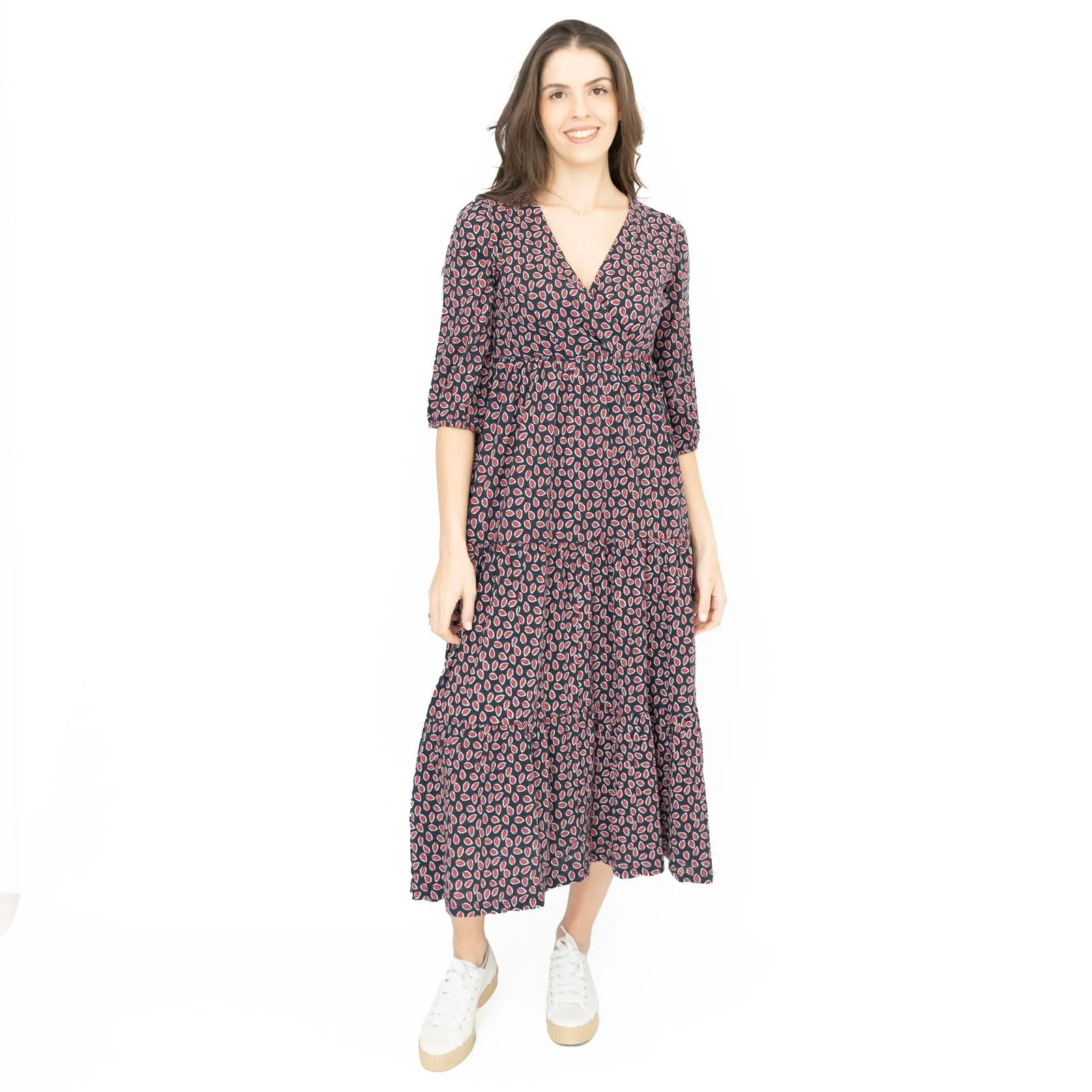 Seasalt Sky Branch Navy Jersey Midi Dress