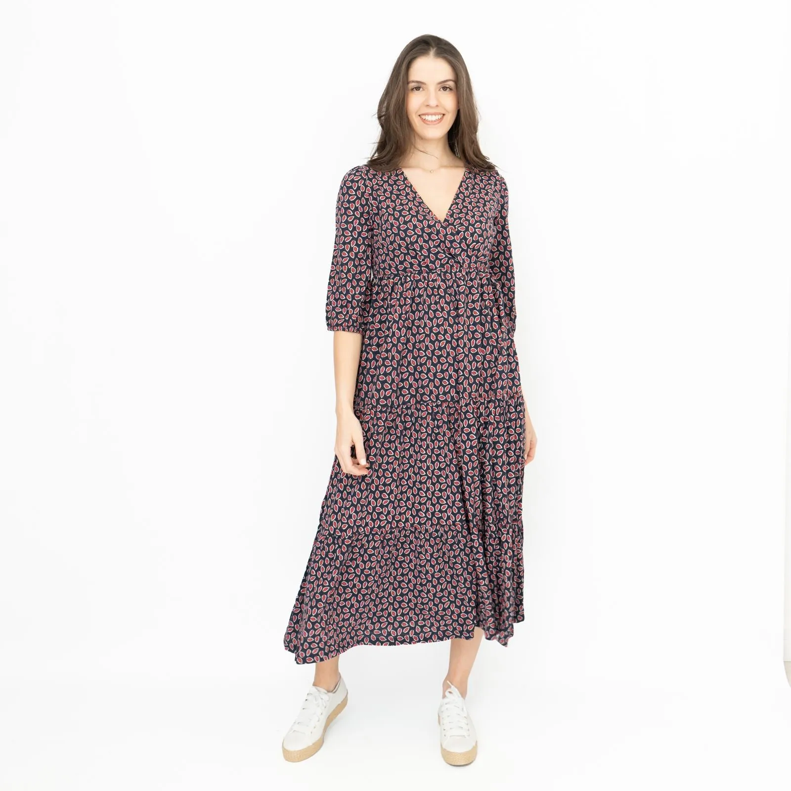 Seasalt Sky Branch Navy Jersey Midi Dress