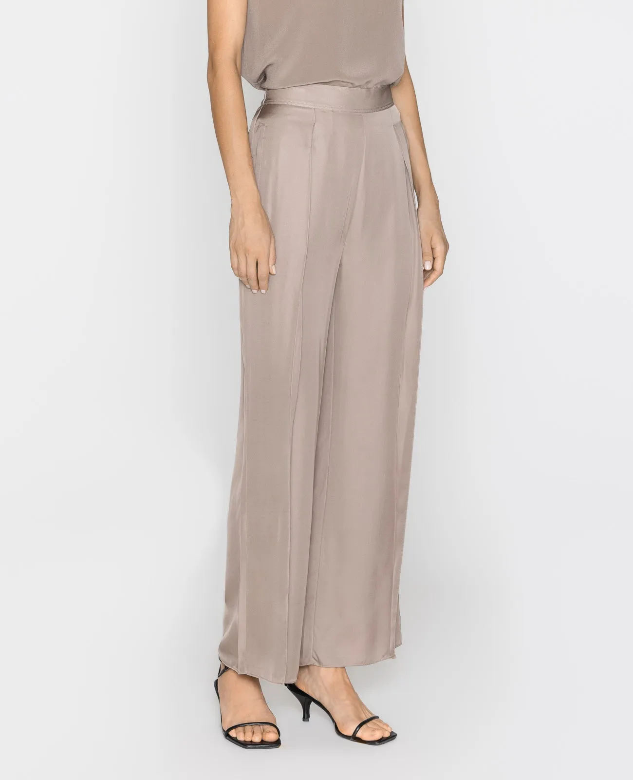 Silk Pleated Pants