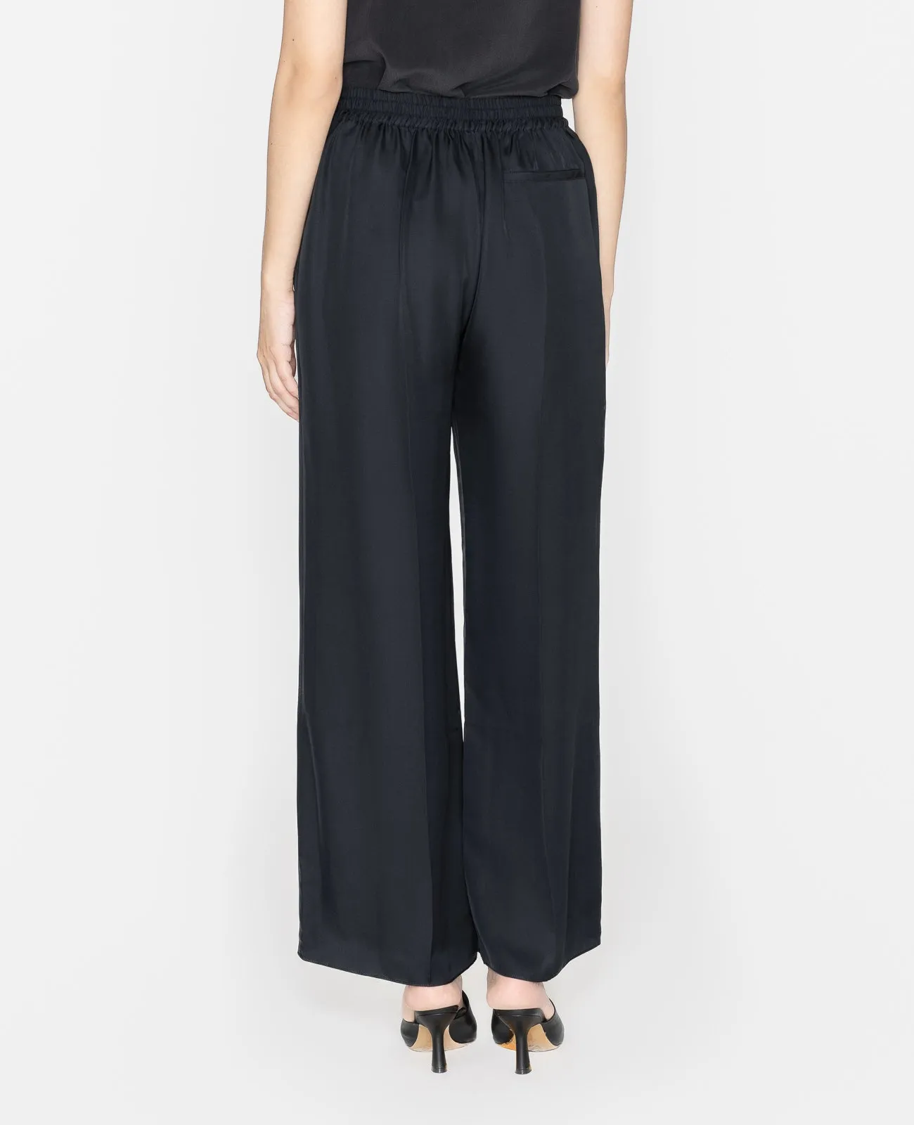 Silk Pleated Pants