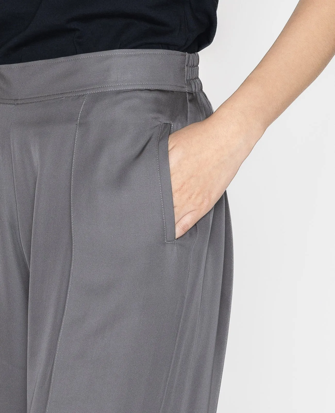 Silk Pleated Pants