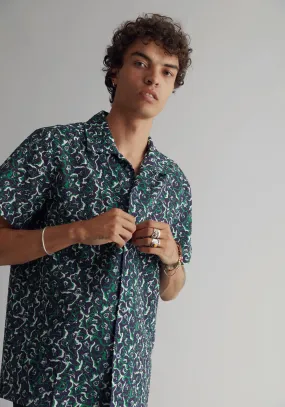 SPINDRIFT Shirt Mens - Navy Print