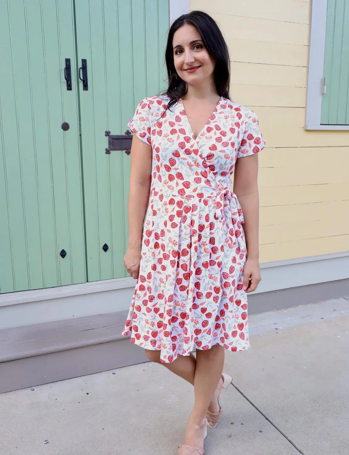 Strawberry Fields Organic Wrap Dress