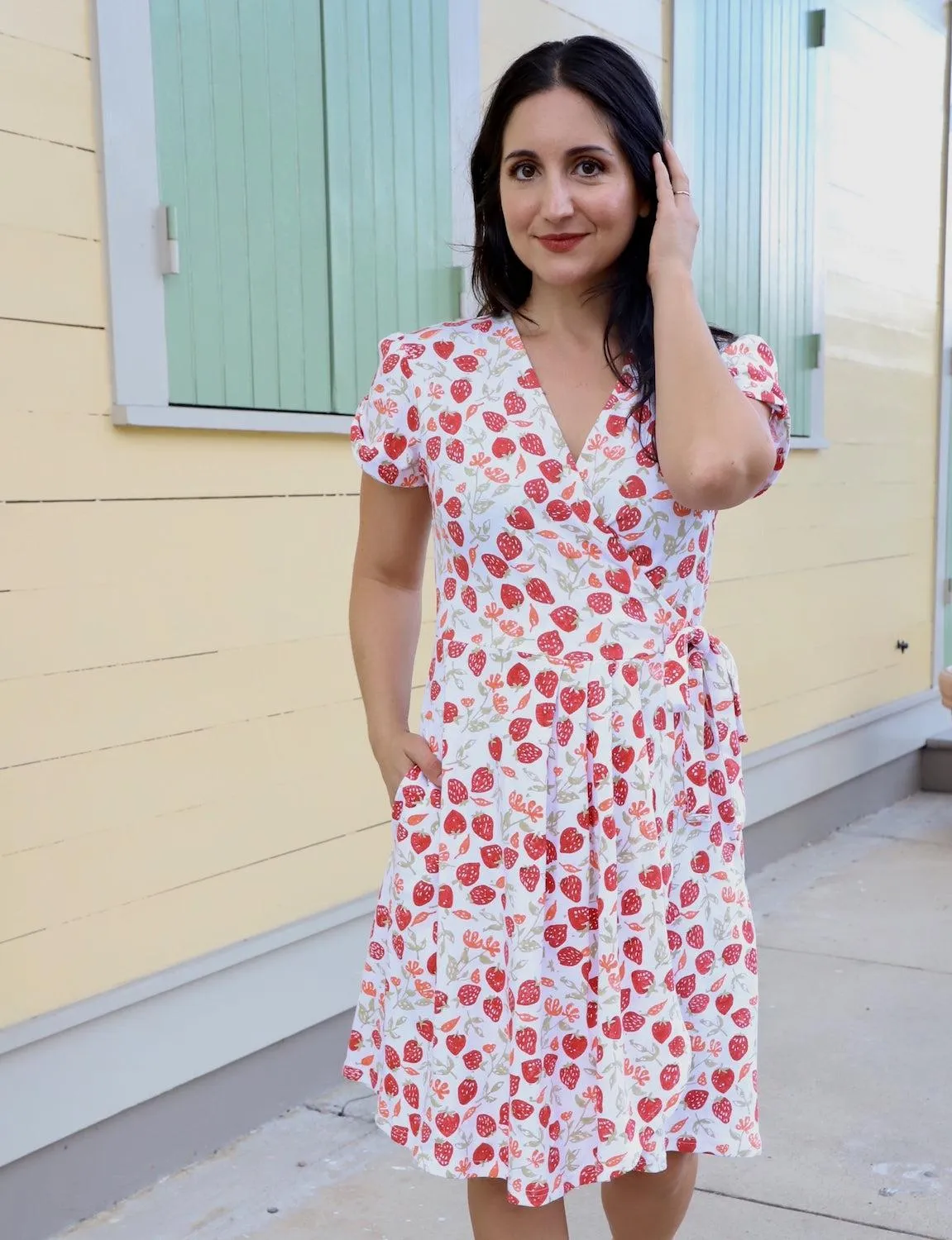 Strawberry Fields Organic Wrap Dress