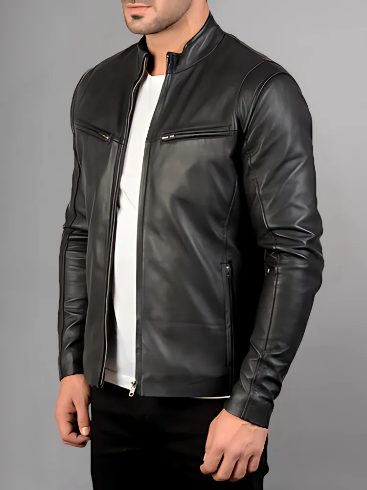 STRIVEN MENS LEATHER JACKET