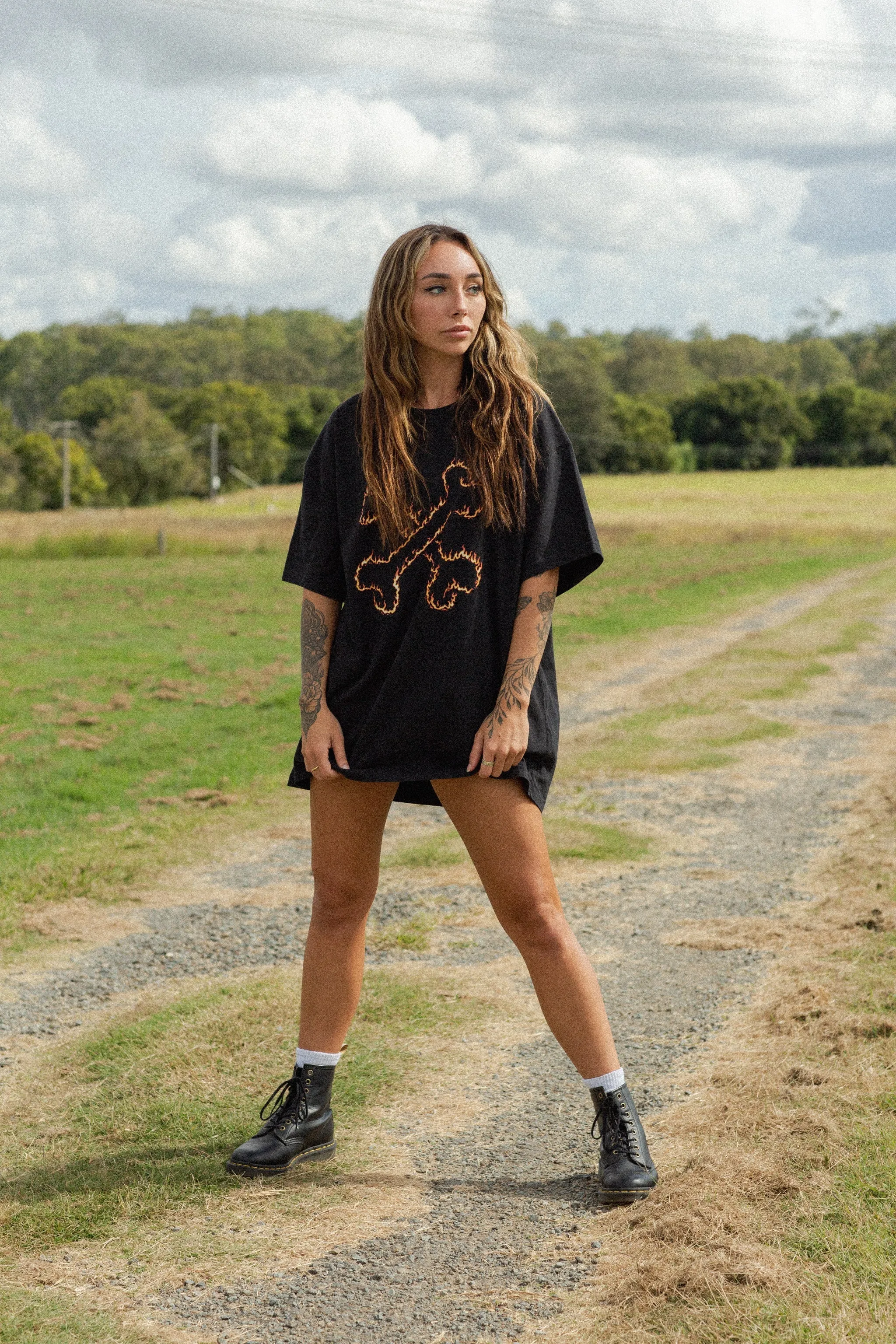 The Flame Tee - Vintage Black