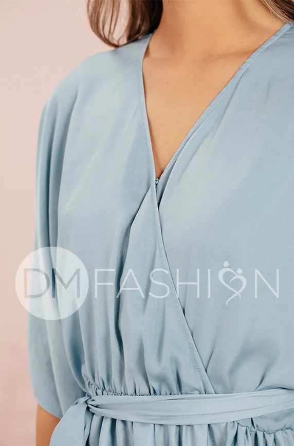 Venus Stone Blue Maxi - DM Exclusive - Nursing Friendly- Maternity Friendly - FINAL SALE