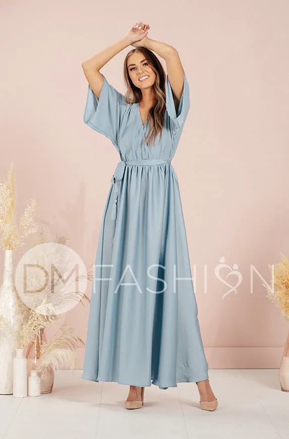 Venus Stone Blue Maxi - DM Exclusive - Nursing Friendly- Maternity Friendly - FINAL SALE