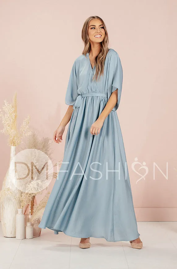 Venus Stone Blue Maxi - DM Exclusive - Nursing Friendly- Maternity Friendly - FINAL SALE