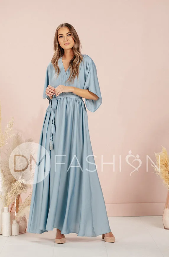 Venus Stone Blue Maxi - DM Exclusive - Nursing Friendly- Maternity Friendly - FINAL SALE