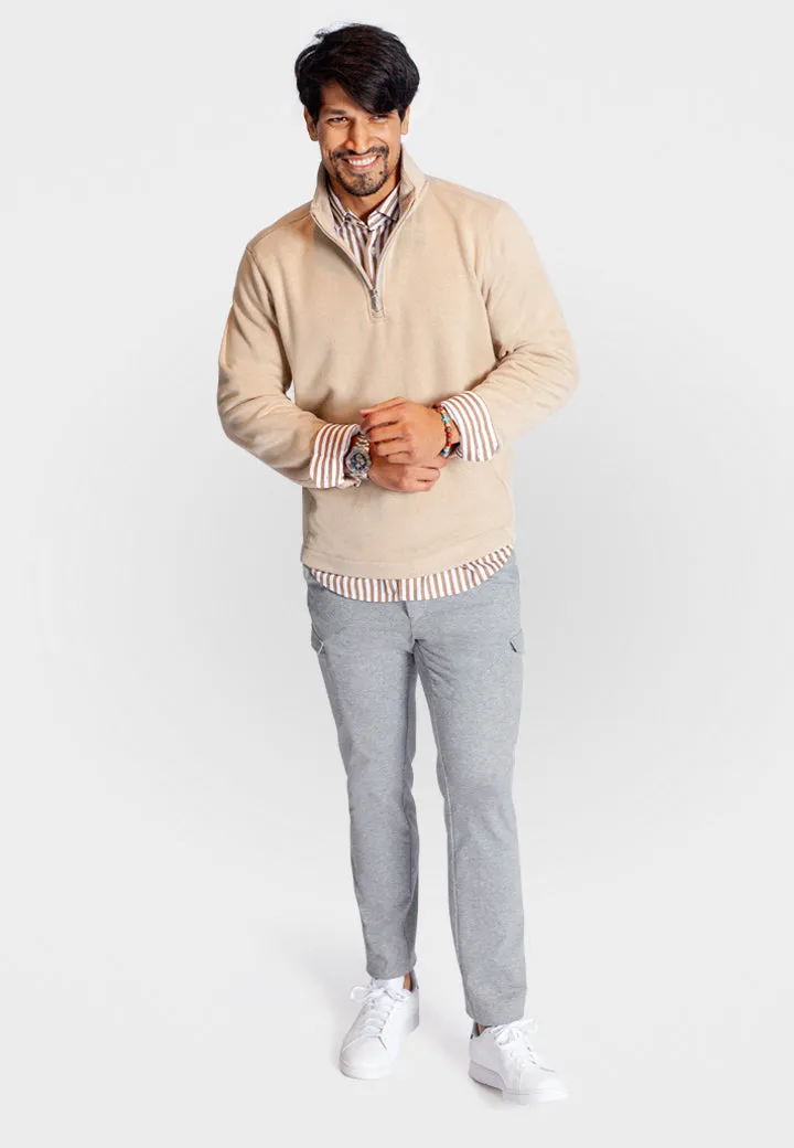 Voey Quarter Zip Sweatshirt - Camel