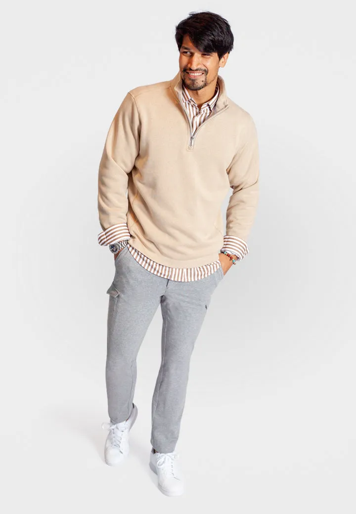 Voey Quarter Zip Sweatshirt - Camel